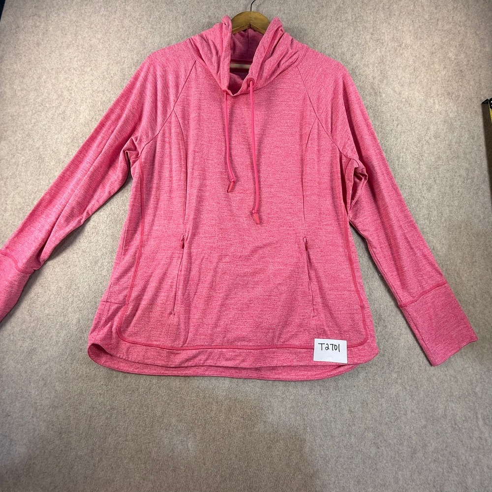 Tommy Bahama IslandZone Pink Heather Cowl Neck Pullover Sweatshirt Womens Medium